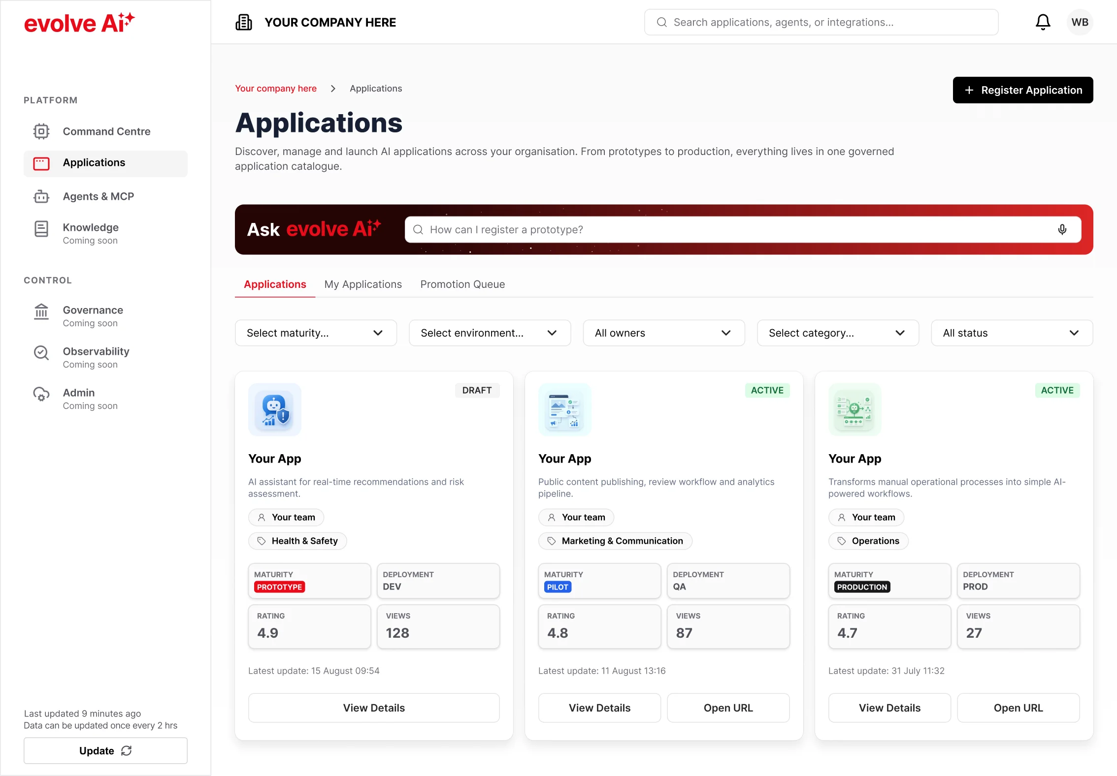 Evolve AI platform